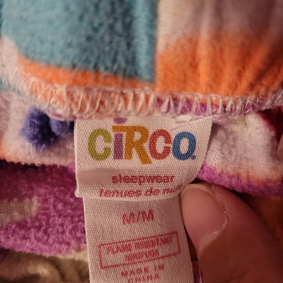 Two Circo Fuzzy Medium Girls Pajama Bottoms Pink Multicolor Bows - Picture 11 of 11